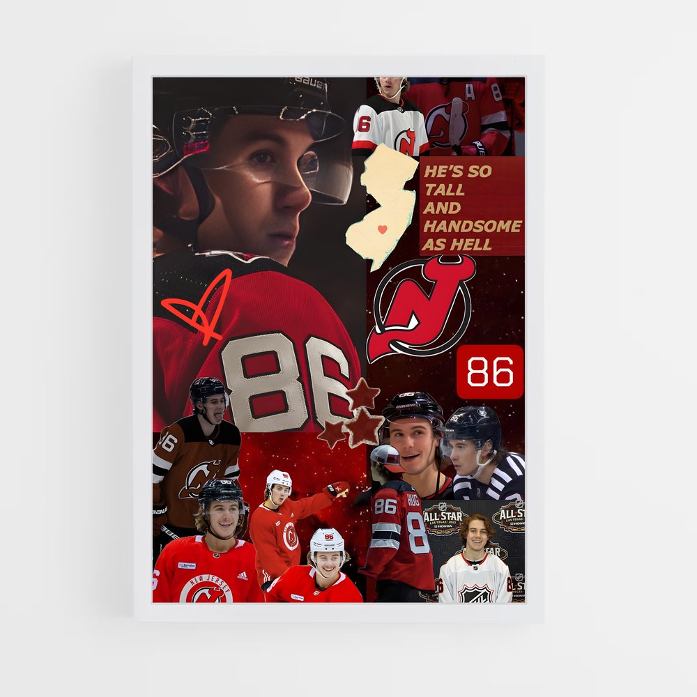 Poster Jack hughes – affiche Hockey sur glace (vue 3)